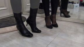 Hard heels tapping and toe wiggling 35