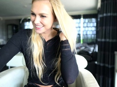 Horny Blonde In Solo Masturbation