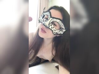 POV JOI Russian cute brunette hair with tiny titties exposes her snatch for your tongue. Immodest talk and oral job sex tool, facesitting