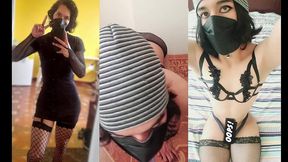 femboy trapyale passionately playing with her toys and lingerie in her room-- compilation