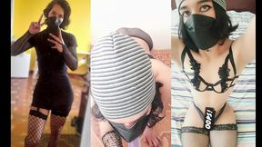 femboy trapyale passionately playing with her toys and lingerie in her room-- compilation