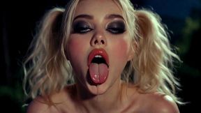 naughty night park whore: pigtails, heels and public creampie ai generated