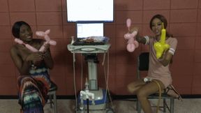 Paris and Reina Blow and Twist Some Entertainer Balloons (MP4 - 720p)