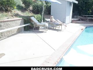 Spunky Teen Massages Stepdaddys Groin