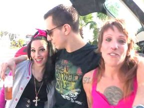 Street pick ups! Fucking two club sluts. FAK Team, come over, I've met two babes