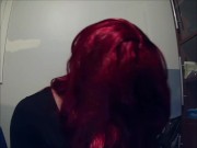 Tight Playmate Pt4! Satin black gloves and metal nails to go along my female mask Playmate!