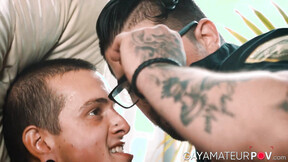 Tatted cop Ryan Bones rimmed & fucked the booty of Harvey Sid after getting caugh