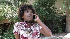 Captivating bootyful ebony chick Daizy Cooper seduces one white dude