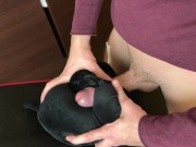 Moaning Guy Humping Pillow for Travel while Dirty Talking until Big Cum Orgasm - Fap2it