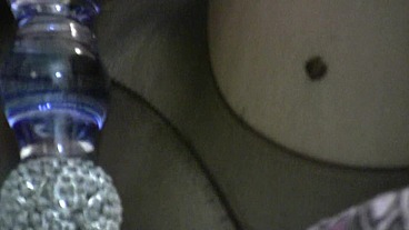 Up Close With my Glowing Glass Dildo