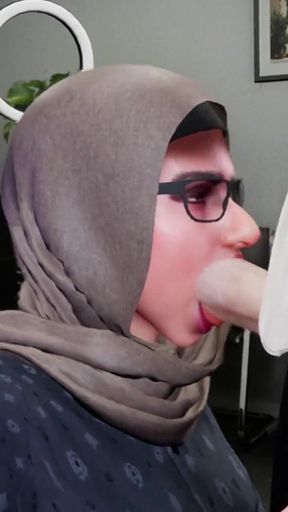 Muslim Hijab Girl Hard Fucked in Her Asshole