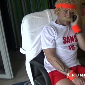 Slut creampied in jockstrap by funny boy