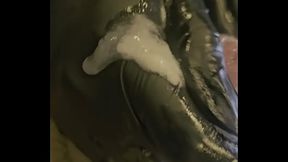 Tattooist asks if she can empty my big balls during tattoo session