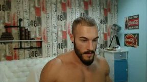 Jerking Off Around the Room with Explosive Cumshot