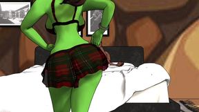 a green big booty alien steps out of a portal for some bbc sex - ai powered voice overs