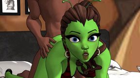 a green big booty alien steps out of a portal for some bbc sex - ai powered voice overs