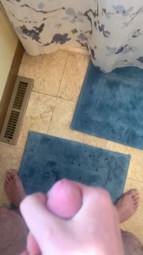 Cum dump before a shower