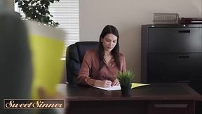 SWEET SINNER - Blonde MILF Teacher Gets Wild With Her Student And Takes His Hot Load On Her Big Round Tits