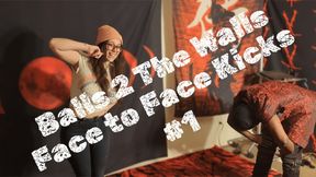 Clumsy Cutie-Pie Link Practices Kicking Balls (She Cant Stop Laughing)