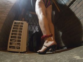 Feminized Sissy CD in Outdoors masturbation Scene