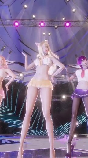 MMD SECRET NUMBER - WHO DIS Ahri Akali Seraphine Kaisa Evelynn Sexy Kpop Dance League of Legends Hentai Uncensored 4K&hellip;   Clip 1
