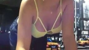 Ardent amateur cam Latina beauty with big tits is busy with masturbation