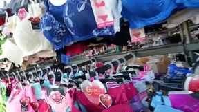 shopping and wet panties in public store 4k