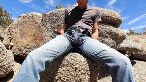 Cum on a Wet Jeans Hike with Me