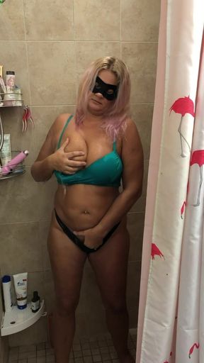 Hot Blonde Whore in the Shower