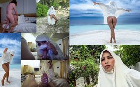 Girl in Burka Cum Walk and Public Pissing