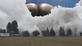 Giantess uses Big Ass to Destroy Building 4k