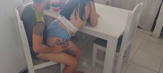 The stepdaughter wanted something more for breakfast, so I gave her pepperoni sausage