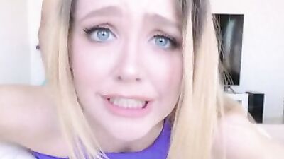 POV naughty teen is asked for a sloppy blowjob by her randy stepdaddy