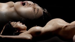 Cum-drenched Asian babe gets ravaged, squirting everywhere after insane cum-overload, rough sex trailer