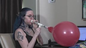 Skye Tests Two Round Balloons (MP4 - 720p)