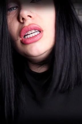 Cum with me everyday during 1 month! Day 7 - lip tease &amp; worship