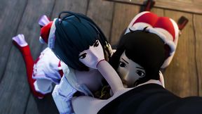 Tae & Sadayo Teaming Up to Please Joker - Persona 3D Hentai