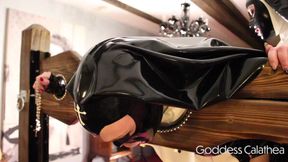 Latex Nun Gets Spanked