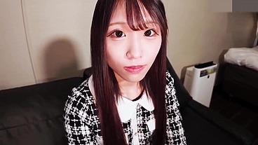 Sexy Japanese beauty. Slender amateur, masturbation, blowjob and creampie sex in shaved pussy. Uncensored, Asian, hentai
