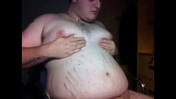 Fat boy shows his gains