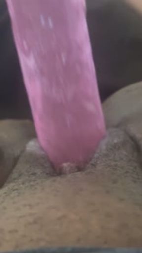 BBW pussy take this big pink dick in her tight creamy pussy