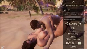 Sex with hot babe Lara Croft on a wild island [Gameplay]