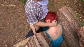 Outdoor blowjob - Mosquitoes raid