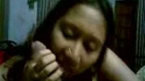Cute Bangladeshi girl is sucking my dick like tasty lollipop. POV