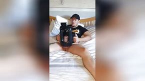 Using fleshlight quickshot wank machine solo