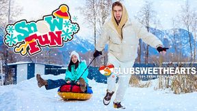 Tattooed beauty rides big cock in cowgirl position