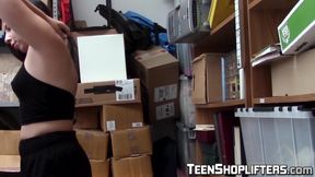 Teen girl caught stealing and punished with big cock