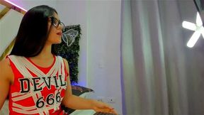 Look how I have fun in my cheerleader outfit while pleasure myself??