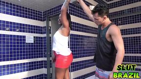 Hot goddess gets fucked in a bubbling hot tub