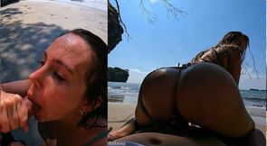 scarlet benz gets fucked by a stranger on the beach porn video